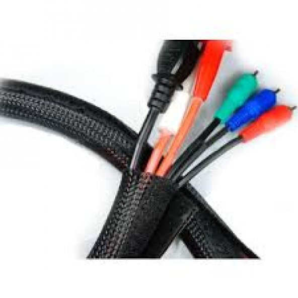 8 MM SİYAH ÖRGÜLÜ KABLO ÇORABI 100 METRE - 2