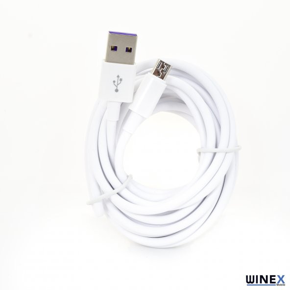 Winex İnfinix Hot 10 Play 3A 45W UsbA to Micro 3Metre Data ve Hızlı Şarj Kablosu - Resim 2
