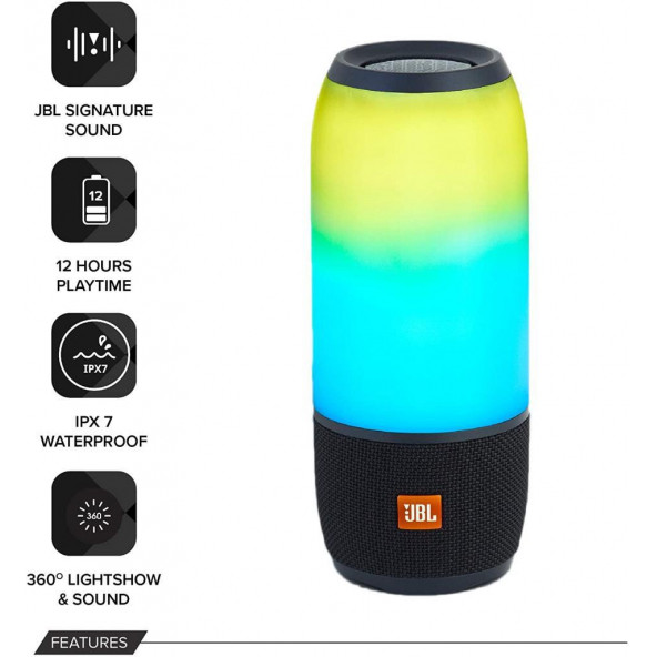 JBL Pulse 3 - Kablosuz Bluetooth Su Geçirmez Hoparlör - 2