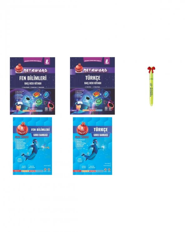 LGS 8.Sınıf Metaword ve MOD Serisi FEN Türkçe Soru Bankası