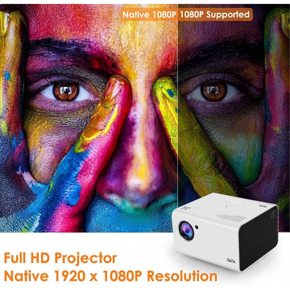 SWZA Yerel 1080P Taşınabilir Projektör