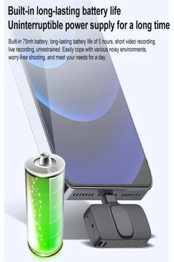 2 Adet Kablosuz Yaka Mikrofonu Lightning 2'li Mini Mikrofon K9 - 3