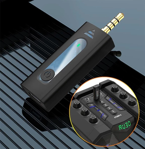 K35 Kablosuz Yaka Mikrofonu Aux Girişli Mini Taşınabilir Mikrofon - 4
