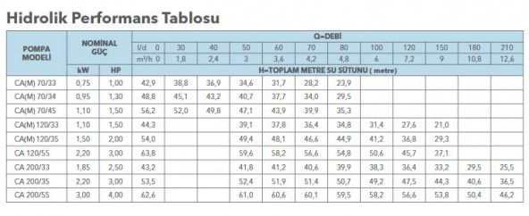 Lowara CA 200/33/N/D Çift Kademeli Santrifüj Pompa N versiyon - 3