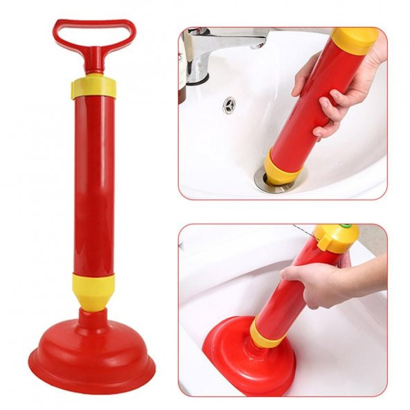 Tuvalet Pompası Mutfak Banyo Klozet Lavabo Açıcı Gider Açıcı Pompa Tıkanık Lavabo Açma  Pompa