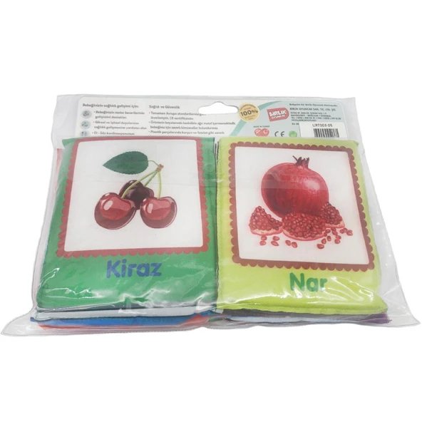 Birlik Oyuncak Babycim Eğitici Meyveler & Sebzeler Soft Kartları (6 Parçalı) - 6