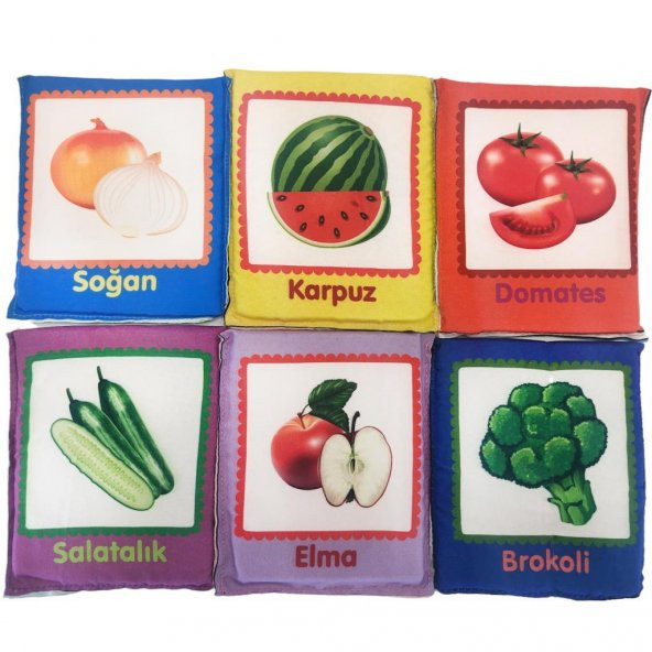 Birlik Oyuncak Babycim Eğitici Meyveler & Sebzeler Soft Kartları (6 Parçalı)