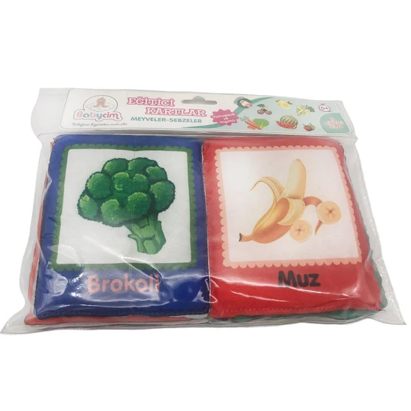 Birlik Oyuncak Babycim Eğitici Meyveler & Sebzeler Soft Kartları (6 Parçalı) - 5