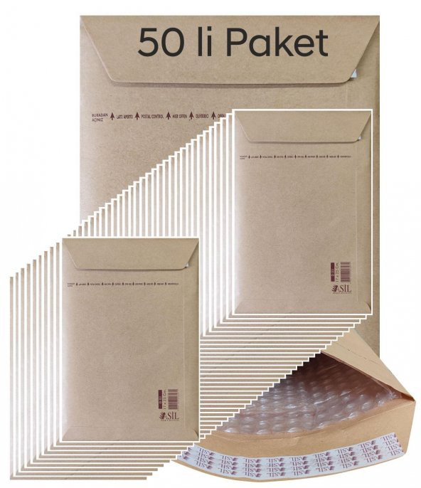 Asil Hava Kabarcıklı Zarf 17x25cm (50 li Paket)