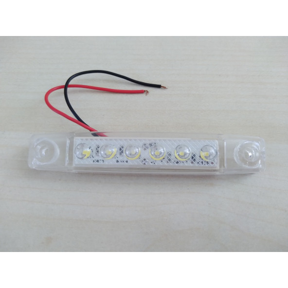 PARMAK LED LAMBA (BEYAZ) (1adet Fiyatı) 12V 6 LEDLİ, LED LAMBA, DEKOR LEDİ