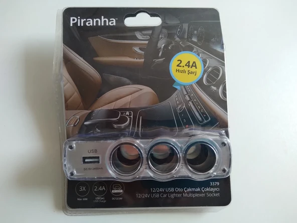 ÇAKMAK ÇOKLAYICI 3LÜ USB GİRİŞLİ 12V ANAHTARLI ÇAKMAK ŞARJ ADAPTÖRÜ ÇOK AMAÇLI (Çakmak Soketi) - 5