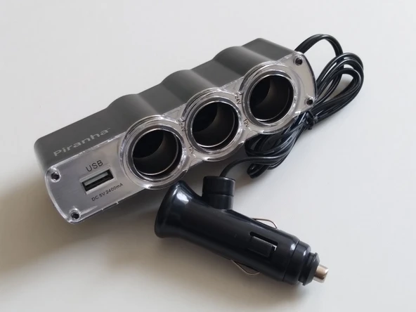 ÇAKMAK ÇOKLAYICI 3LÜ USB GİRİŞLİ 12V ANAHTARLI ÇAKMAK ŞARJ ADAPTÖRÜ ÇOK AMAÇLI (Çakmak Soketi) - 2