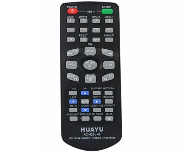 6941 Huayu RC-820J+B Projeksiyon + OTO TEYP Kumandası Universal