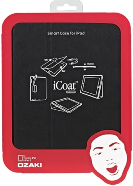 Ozaki icoat 360 iPad 2, 3. ve 4. Nesil (A1395, A1416 ve A1458) için Kılıf ve Stand - Resim 6