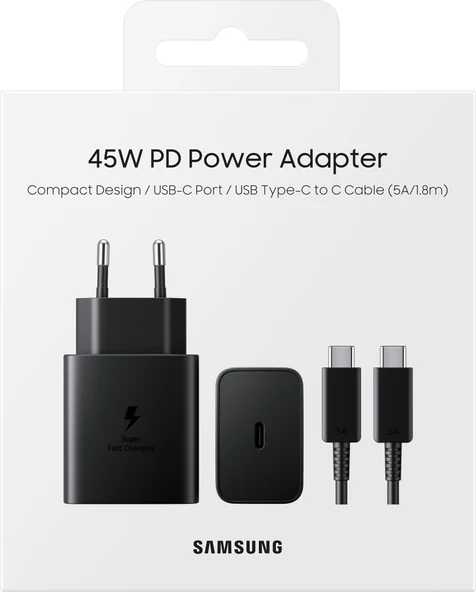 Samsung EP-T4511X Type-C Süper Hızlı Şarj Cihazı 45W Güç Adaptör (2024)