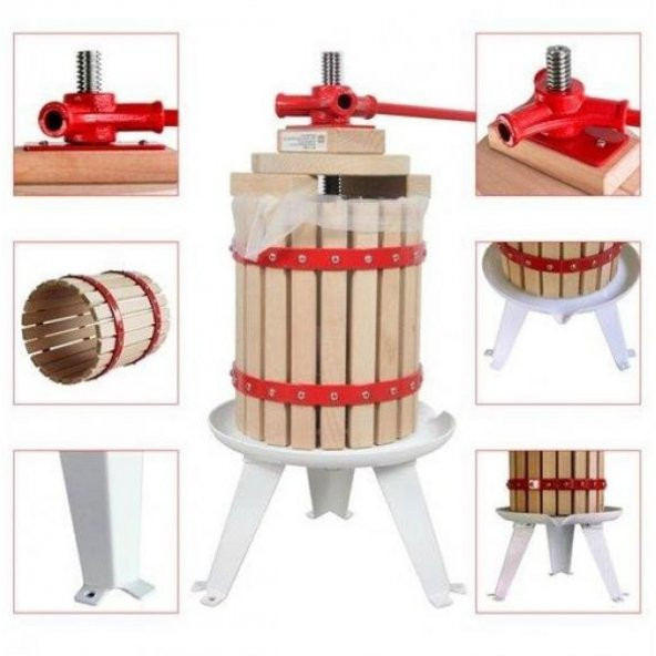 Fenglin FP 18 Ahşap Meyve Sıkma Presi 18 Lt - 4