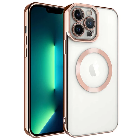 Gpack Apple iPhone 13 Pro Max Kılıf Magsafe Wireless Şarj Özellikli Setro Renkli Silikon - 2