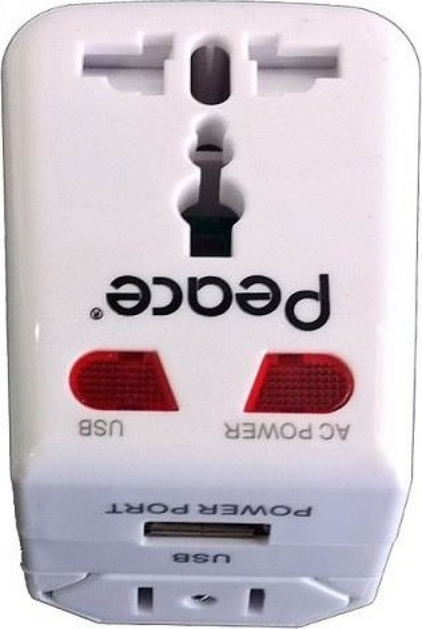 PEACE B2249 5 VOLT 1 AMPER UNIVERSAL UÇLU USB ŞARJ ADAPTÖRÜ