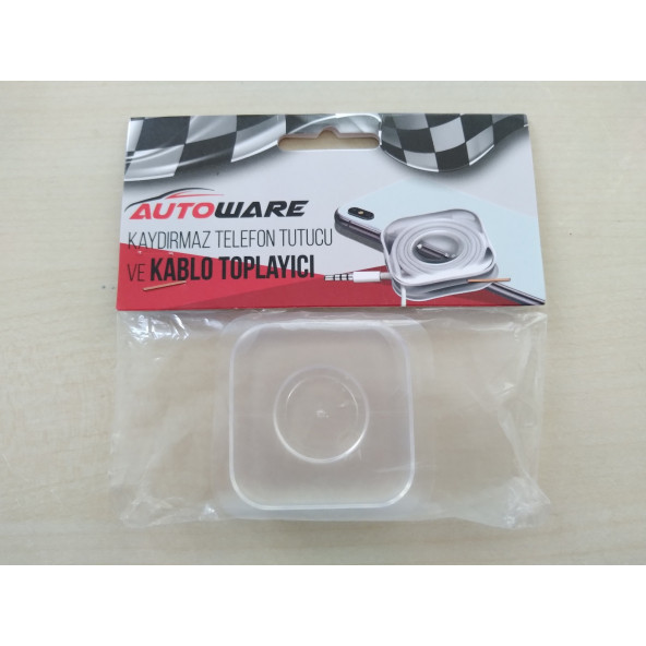 TELEFON TUTACAĞI KARE (SİLİKONLU) KABLO KANALLI - TELEFONLUK, TELEFON TUTUCU, TELEFON APARATI