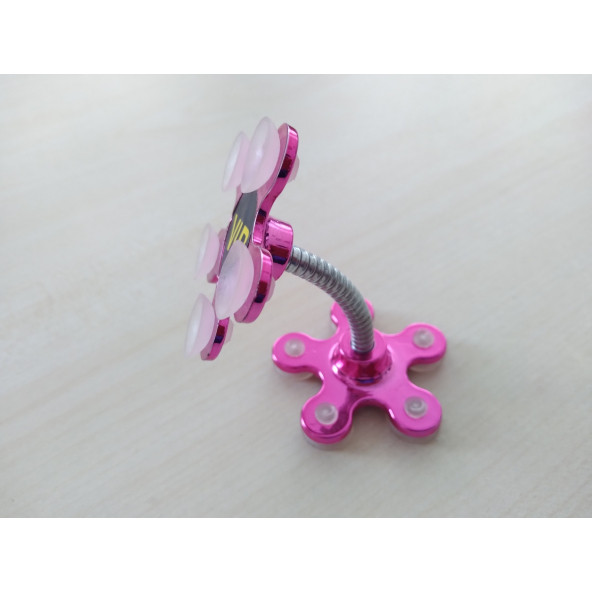 TELEFON TUTACAĞI PAPATYA PEMBE (SİLİKONLU) VANTUZLU - TELEFONLUK, TELEFON TUTUCU, TELEFON APARATI - 2