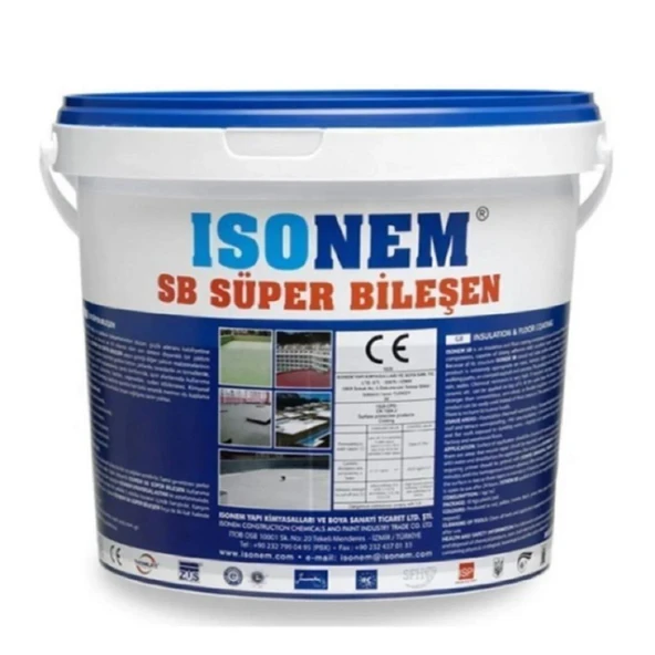 İsonem Sb Süper Bileşen Su Yalıtım Boyası 18 Kg Kırmızı