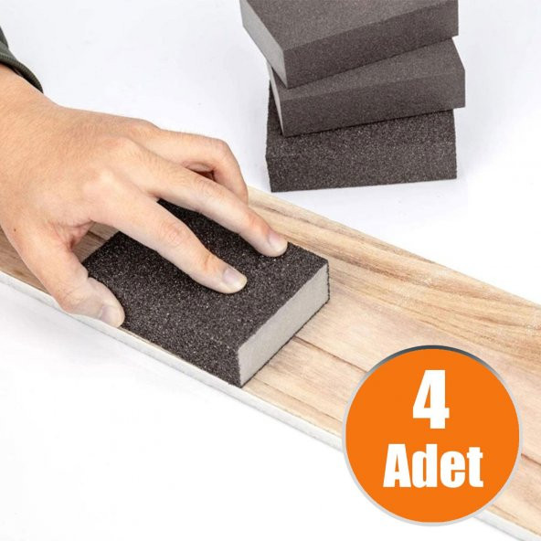 Takoz Sünger Zımpara Kübik El Zımparası Islak Kuru 4 ADET - 1