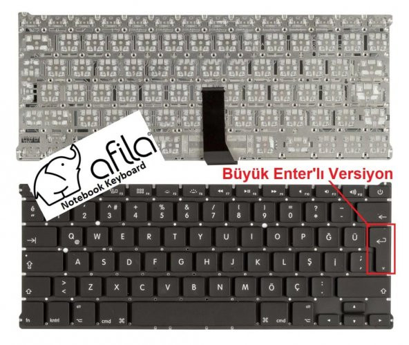 Apple MacBook Air A1369 Notebook Klavye Tuş Takımı / Büyük Enter - 2