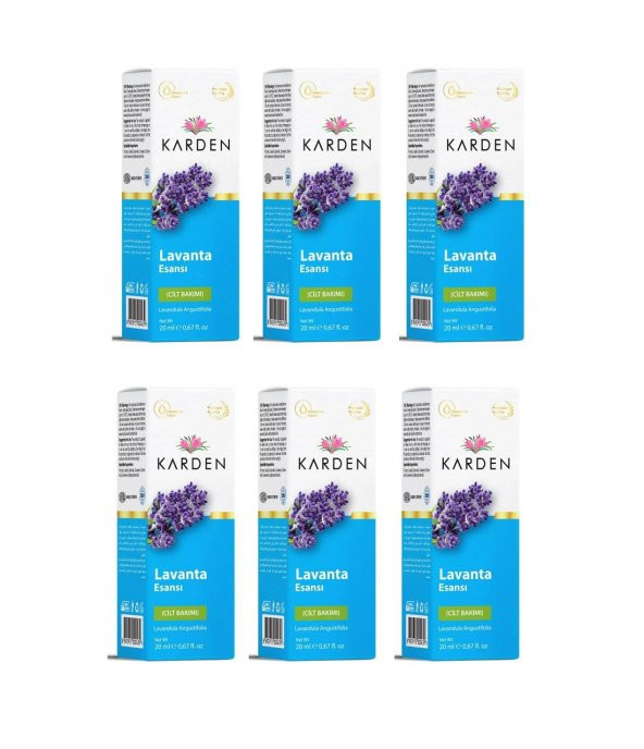 Karden Lavanta Esansı 20 ml 6 lı