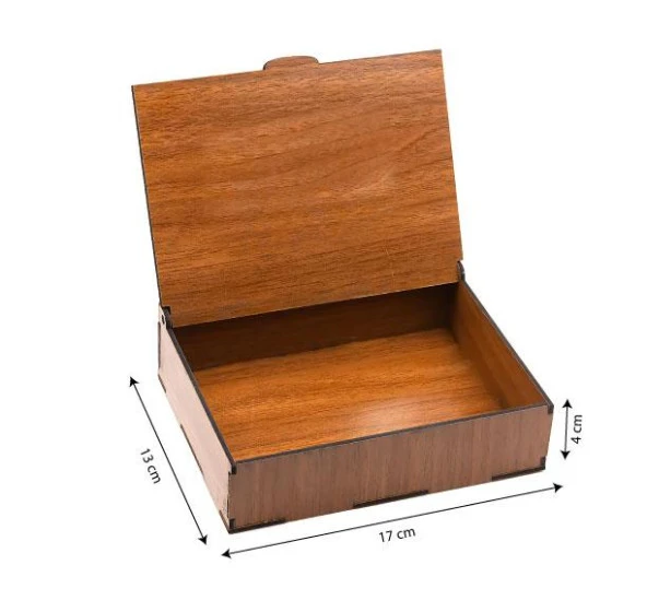 Sevdiklerinize Özel Ahşap Hediye Kutusunda 4 Adet Karam Gurme Bitter Çikolatalı ( İyi ki Doğdun Yazılı ) - 4