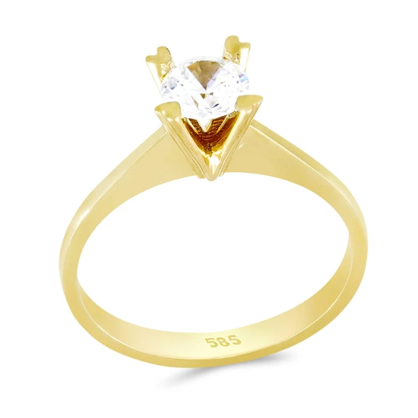 Altın Tektaş Yüzük T059681 ürün görseli 1