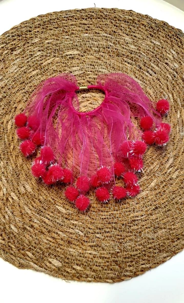 Ponponlu Lastikli Okul Tokası - 8