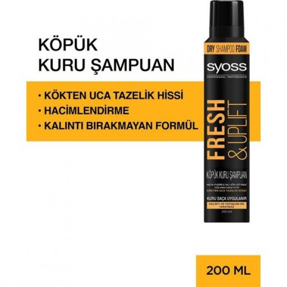 Syoss Fresh & Uplift Köpük Hacimlendiren Kuru Şampuan
