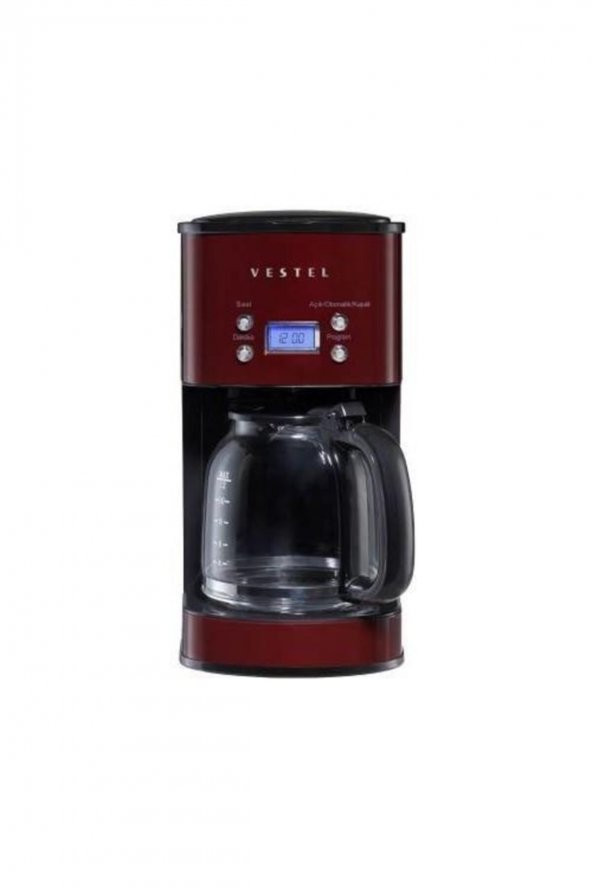 Vestel Retro Bordo Filtre Kahve Makinası 1000w 12 Fincan Kapasite