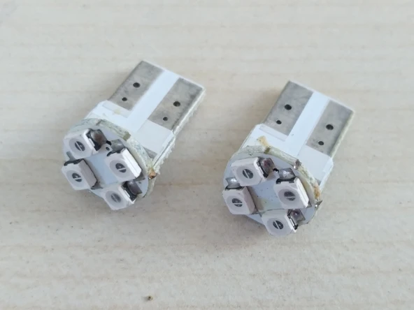 T10 DİPSİZ LED AMPUL (4 ÇİPLİ) TURUNCU 12V (2ADET FİYATI) T10 GÖSTERGE, PARK, SİNYAL, PLAKA AMPULU - 2