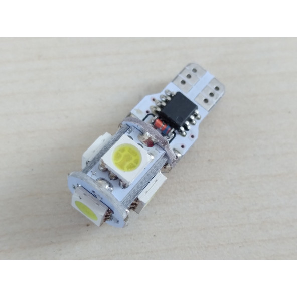 T10 DİPSİZ LED AMPUL (ÇAKARLI) BEYAZ 12V (2ADET FİYATI) T10 PARK, SİNYAL, PLAKA, GERİ VİTES AMPULU - 2