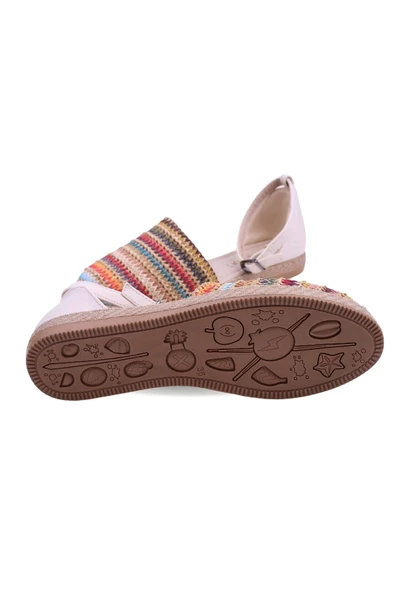 PapuçSepeti Su Perisi 1701 Kadın Hasır Örme  Günlük Ayakkabı - Resim 8