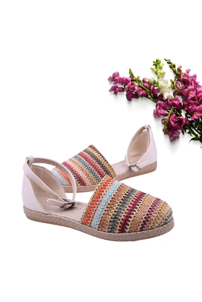 PapuçSepeti Su Perisi 1701 Kadın Hasır Örme  Günlük Ayakkabı - Resim 4