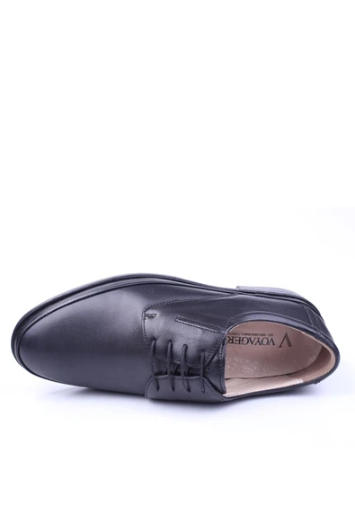 Voyager 3960 Erkek Ortopedik Taban Bağcıklı Hakiki Deri Siyah Ayakkabı - Resim 4