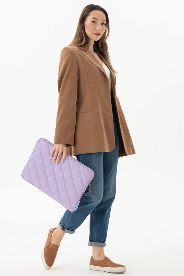 Kapitone Laptop Kılıfı Deri 15.5'' ve 16'' İnç 8683255011223 - 8