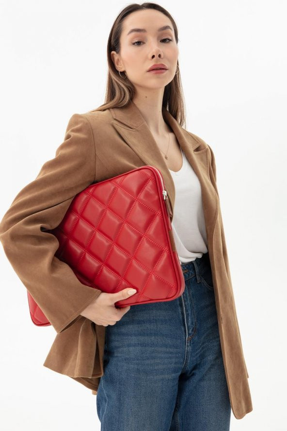 Kapitone Laptop Kılıfı Deri 15.5'' ve 16'' İnç 8683255011223 - 11