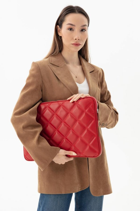 Kapitone Laptop Kılıfı Deri 15.5'' ve 16'' İnç 8683255011223 - 12