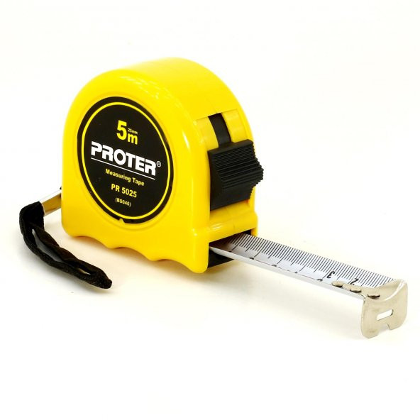 Proter Stoplu Çelik Şerit Metre 5 m x 25 mm