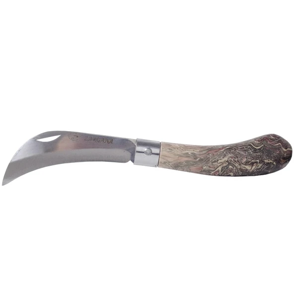 Zargana Aşı Bıçağı Eğri Ağız Ahşap Sap 19cm - Denizli - 1