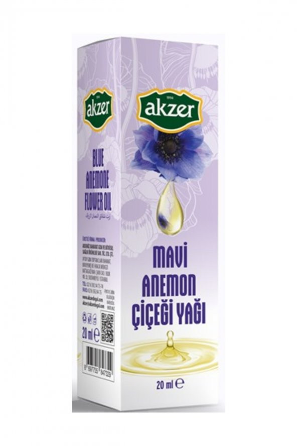 Akzer Mavi Anemon Çiçeği 20 Ml