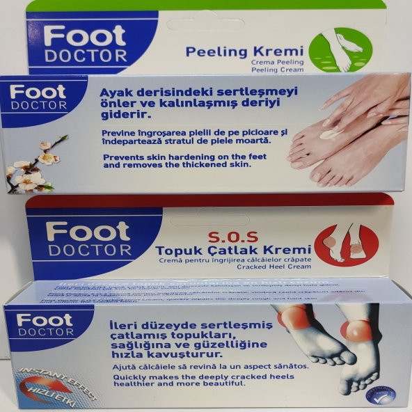 Foot Doctor FOOT DOCTOR S.O.S TOPUK ÇATLAK KREMİ 50ML+PEELİNG KREM 75ML ŞIK ÇANTA HEDİYELİ ÖZEL ÜRÜN SETİ