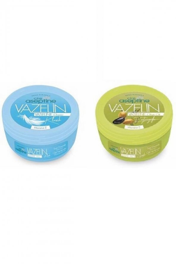 CIRE ASEPTINE Vazelin 150 Ml Klasik + Vazelin 150 Ml Zeytinyağlı (2 Ürün)