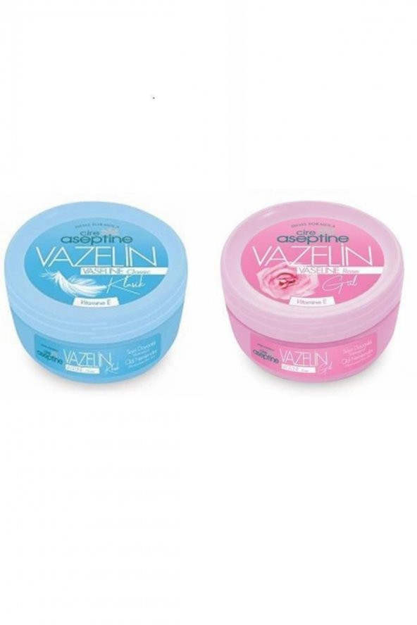 CIRE ASEPTINE Vazelin 150 Ml Klasik + Vazelin 150 Ml Gül (2 Ürün)