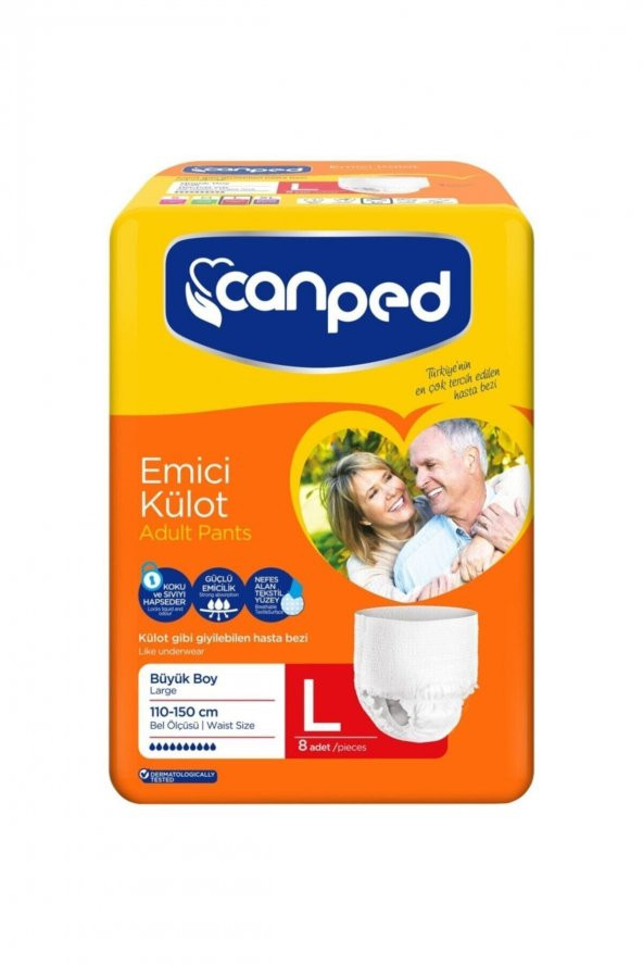 Canped Emici Külot Large Hasta Bezi 8li