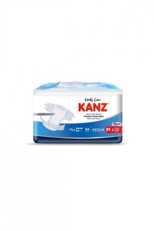 Kanz KANZ Yetişkin Hasta Bezi M (Medıum) bel bantlı  30 Adet
