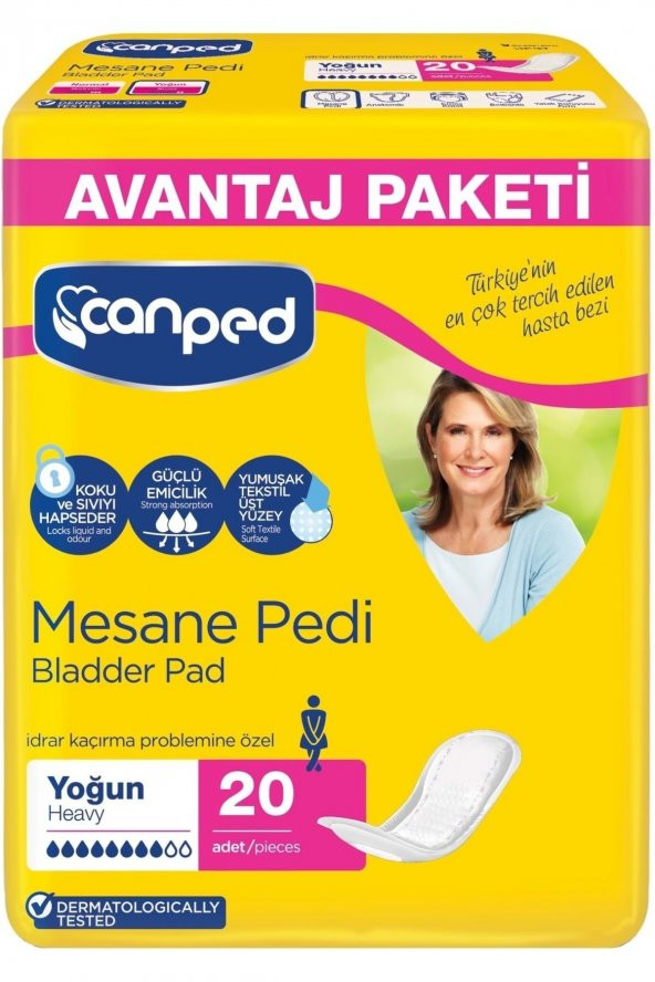 Canped Mesane Pedi Avantaj Pk Klasik L-büyük Boy Yoğun (iç Adet 20 Li) Tekli Pk